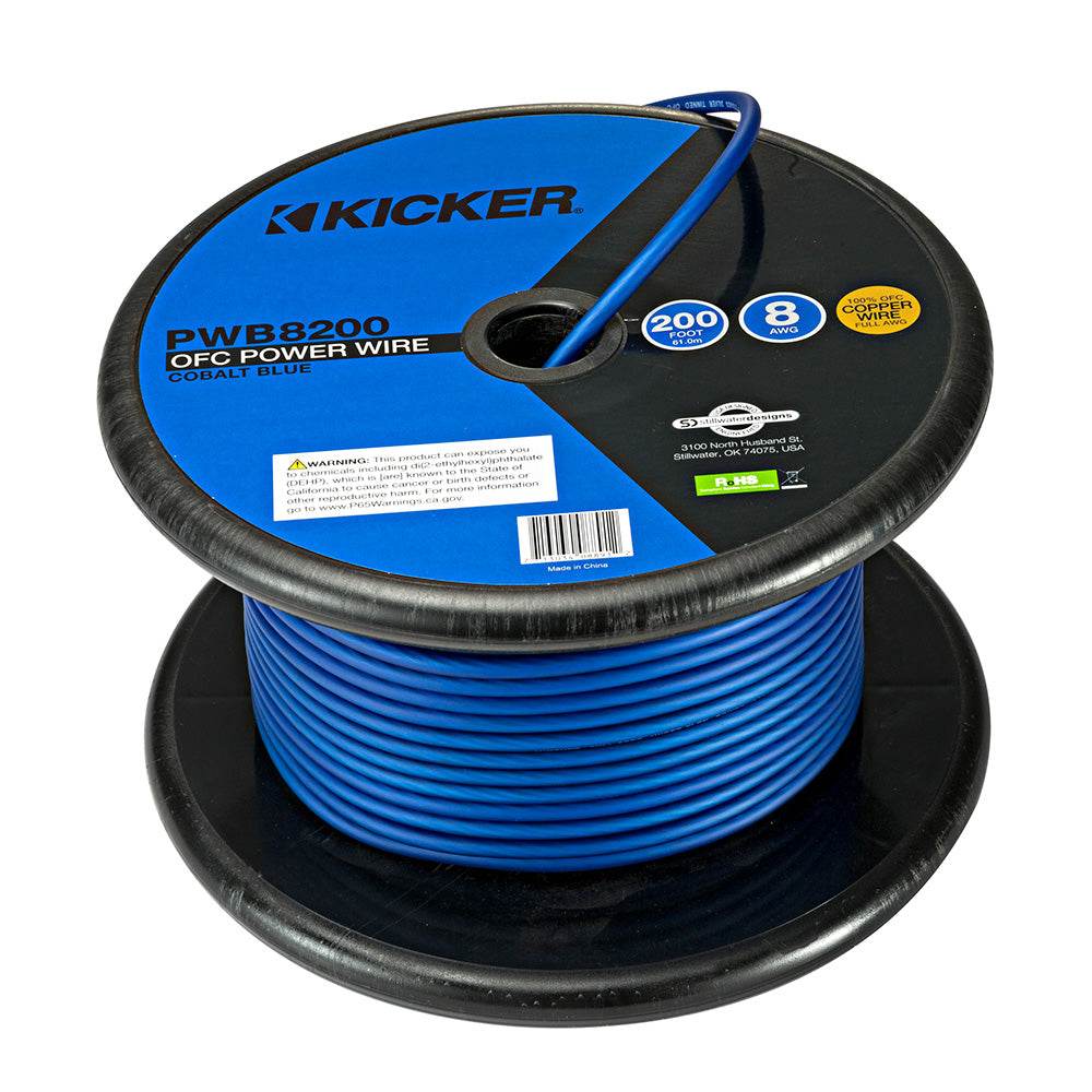 Suncoast Marine and Auto offers KICKER PWB8200 200' 8AWG Power Wire - Blue [46PWB8200]