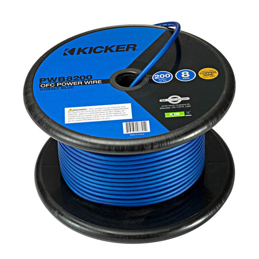 Suncoast Marine and Auto offers KICKER PWB8200 200' 8AWG Power Wire - Blue [46PWB8200]