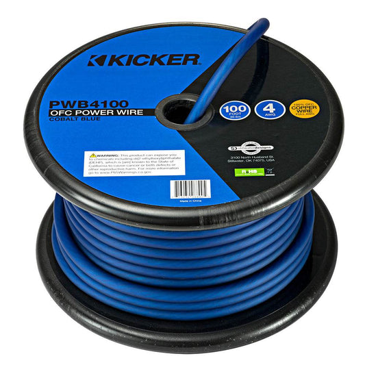 Suncoast Marine and Auto offers KICKER PWB4100 100' 4AWG Power Wire - Blue [46PWB4100]