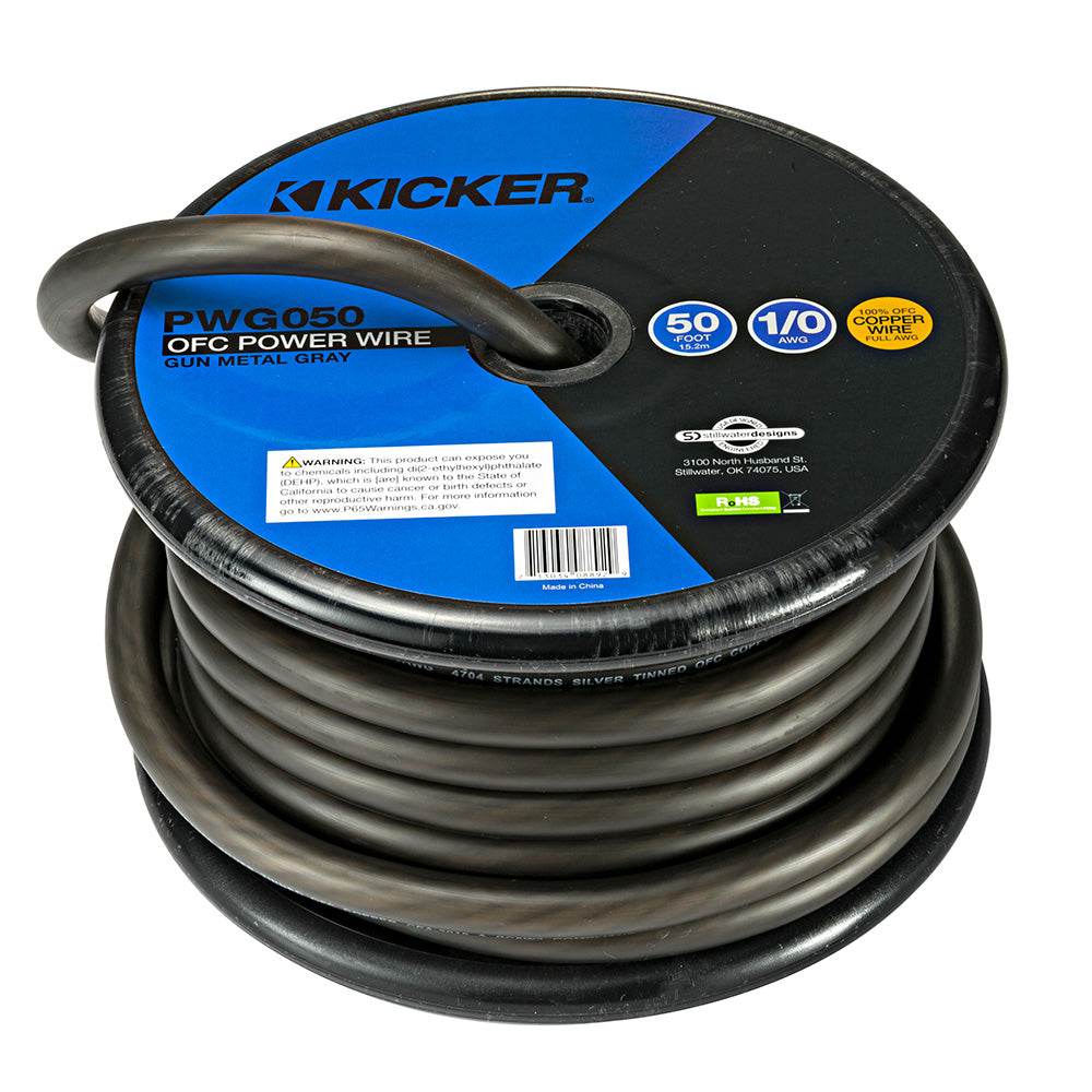 Suncoast Marine and Auto offers KICKER PWG050 50' 1/0AWG Power Wire - Grey [46PWG050]