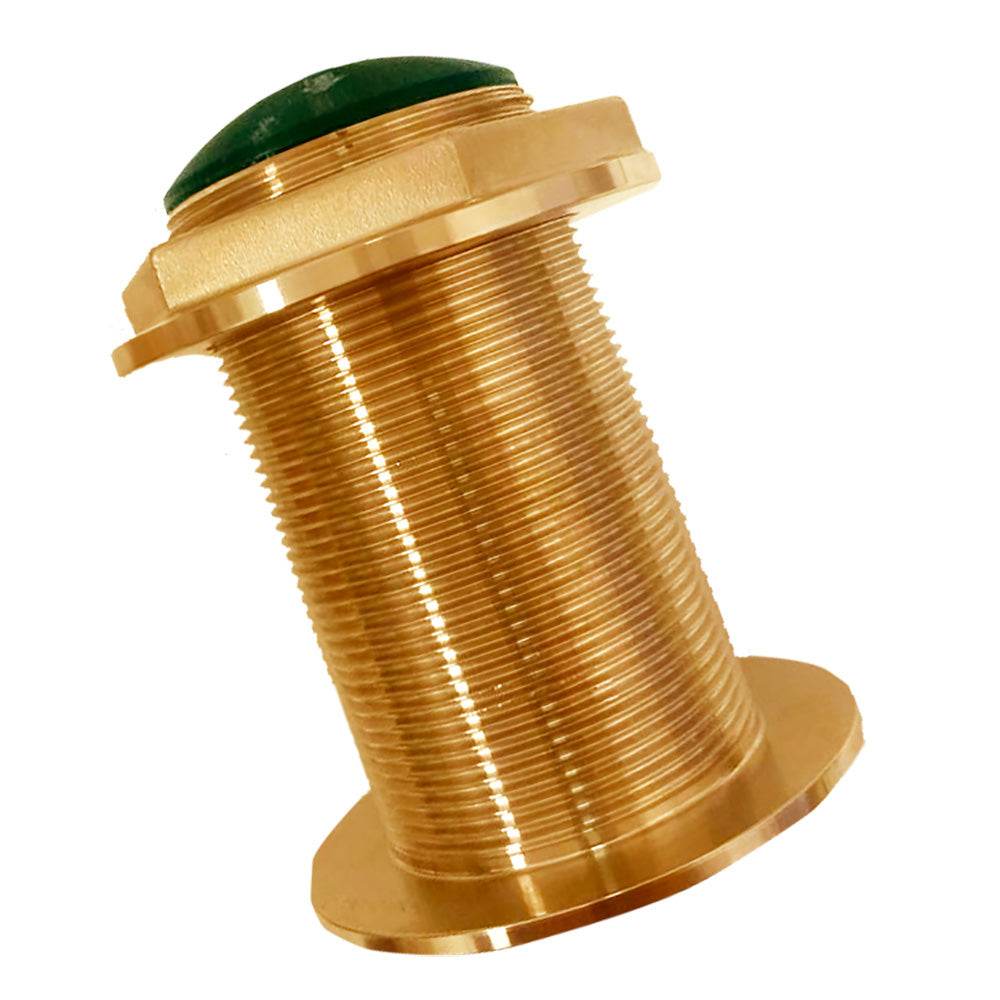 Suncoast Marine and Auto offers Echonautics Bronze Low-Profile Thru-Hull Medium-Frequency CHIRP Transducer - 600W, 12 Tilt, 80-130kHz [BT70MA600-12]