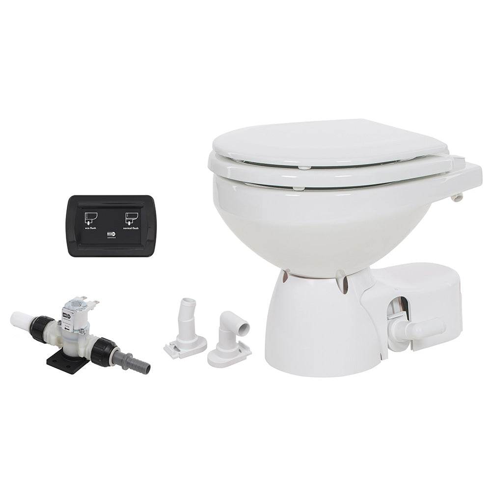 Suncoast Marine and Auto offers Jabsco Quiet Flush E2 Fresh Water Toilet Compact Bowl - 12V - Soft Close Lid [38045-3092RSP]