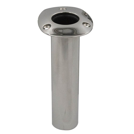 Suncoast Marine and Auto offers C.E. Smith 70 Series Standard Flush Mount Rod Holder - 0 Degree - Stainless Steel - Gimbal Bar Bottom - Black Liner [536700]