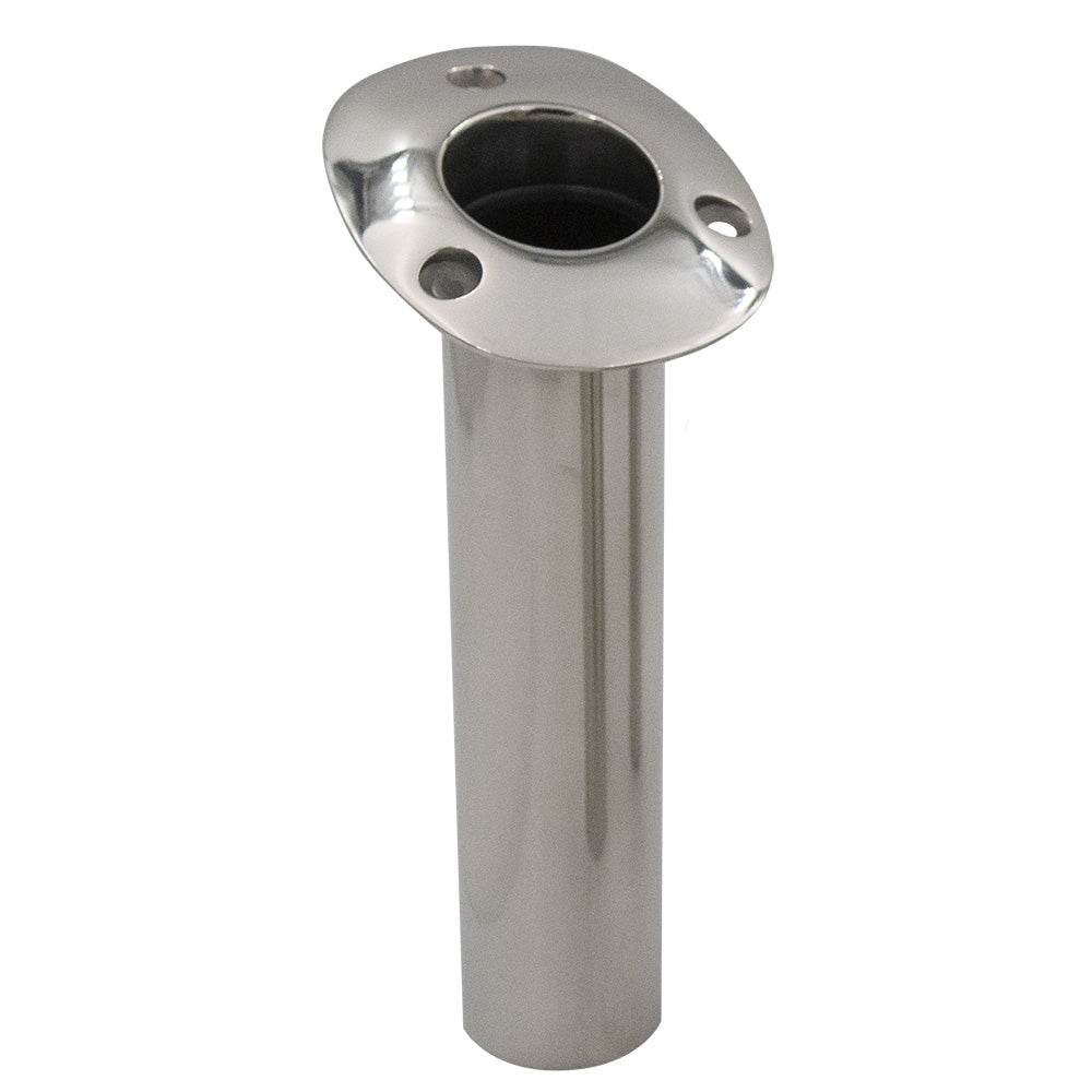 Suncoast Marine and Auto offers C.E. Smith 70 Series Standard Flush Mount Rod Holder - 15 Degree - Stainless Steel - Gimbal Bar Bottom - Black Liner [536710]