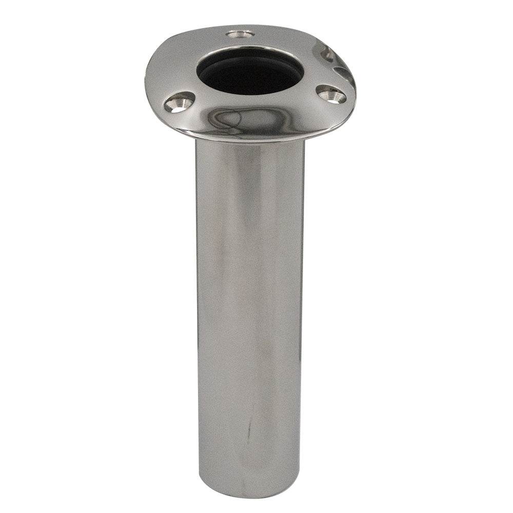 Suncoast Marine and Auto offers C.E. Smith 70 Series Standard Flush Mount Rod Holder - 0 Degree - Stainless Steel - Cast Bottom - Black Liner [536700C]