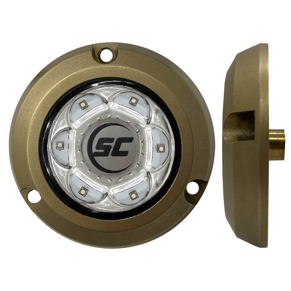 Suncoast Marine and Auto offers Shadow-Caster SC2 Series Bronze Surface Mount Underwater Light - Great White [SC2-GW-BZSM]