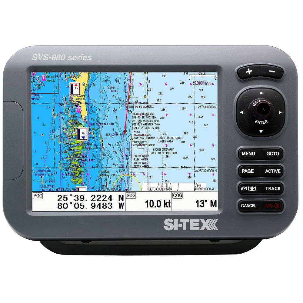 Suncoast Marine and Auto offers SI-TEX GPS Chart-Dual Frequency 600W Sonar System - 8 Color LCD w/Internal GPS Antenna C-MAP 4D Card [SVS-880CF+]