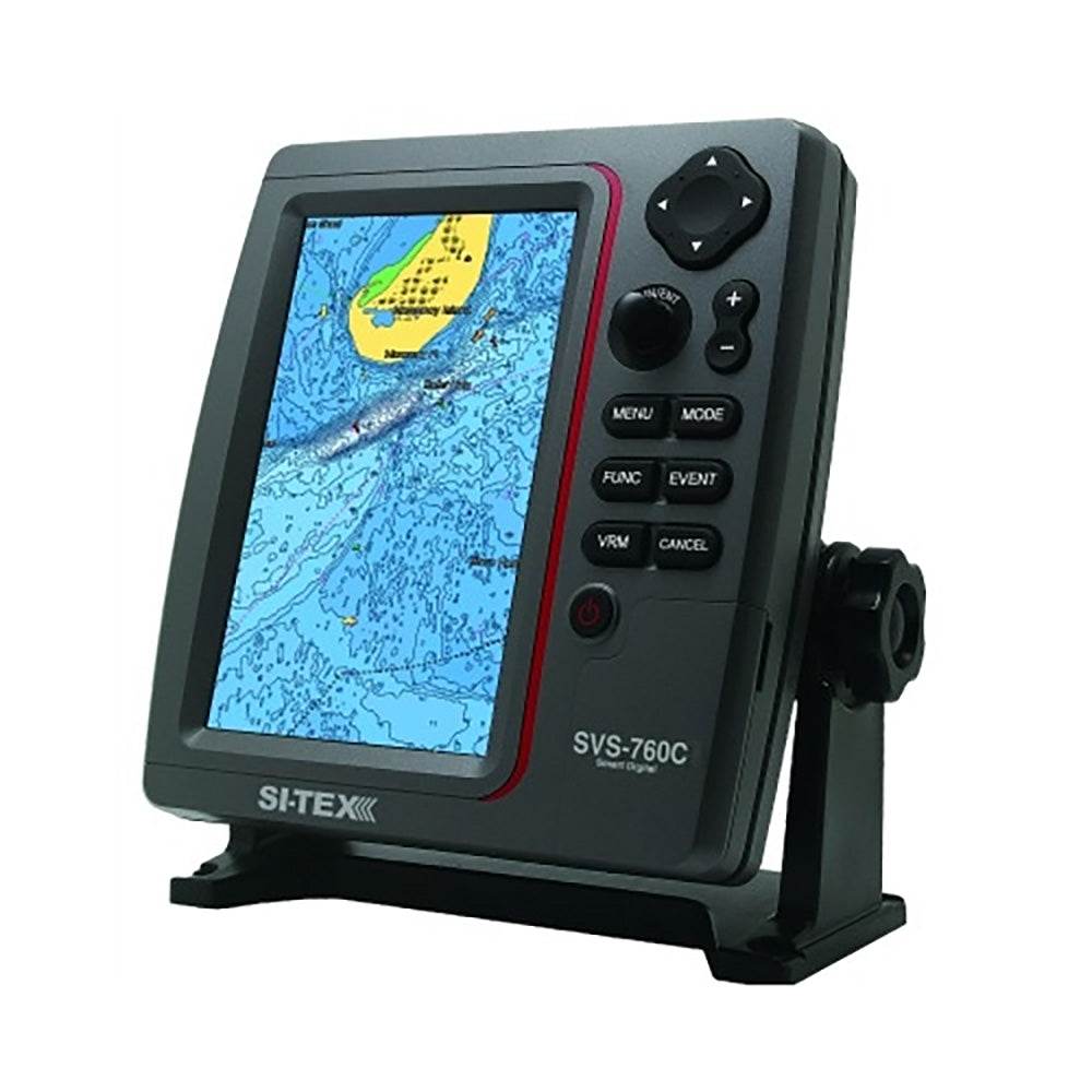 Suncoast Marine and Auto offers SI-TEX Standalone 7 GPS Chart Plotter System w/Color LCD, External GPS Antenna C-MAP 4D Card [SVS-760C+]