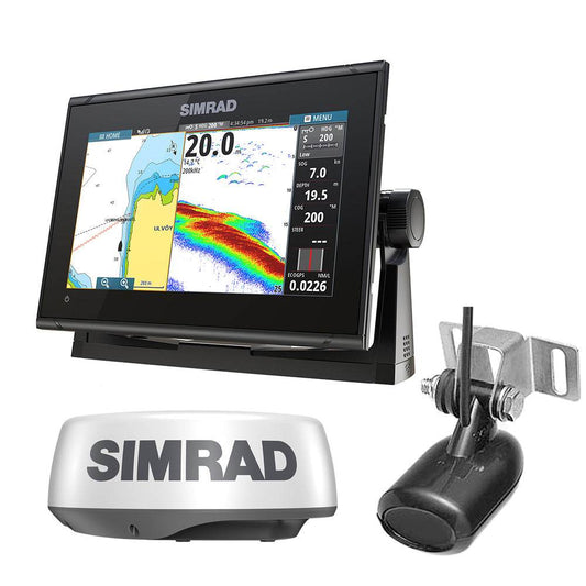 Suncoast Marine and Auto offers Simrad GO9 XSE Combo w/Transom Mount Transducer 83/200 kHz HALO20 Package [000-16294-001]