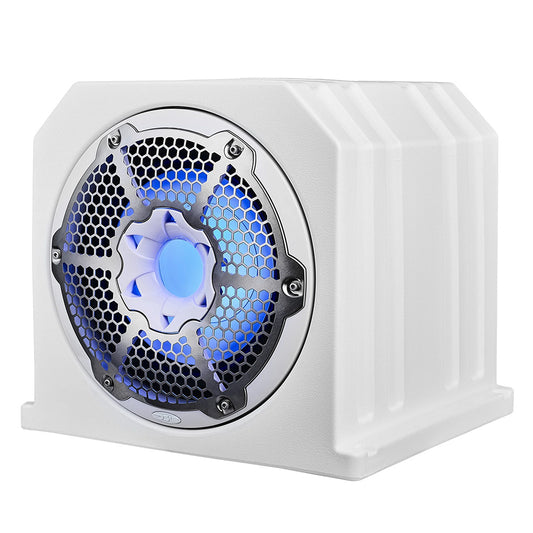 Suncoast Marine and Auto offers DS18 HYDRO 10" Marine Sub Box w/RGB Lighting - White [NXL-10SUBLD/W]