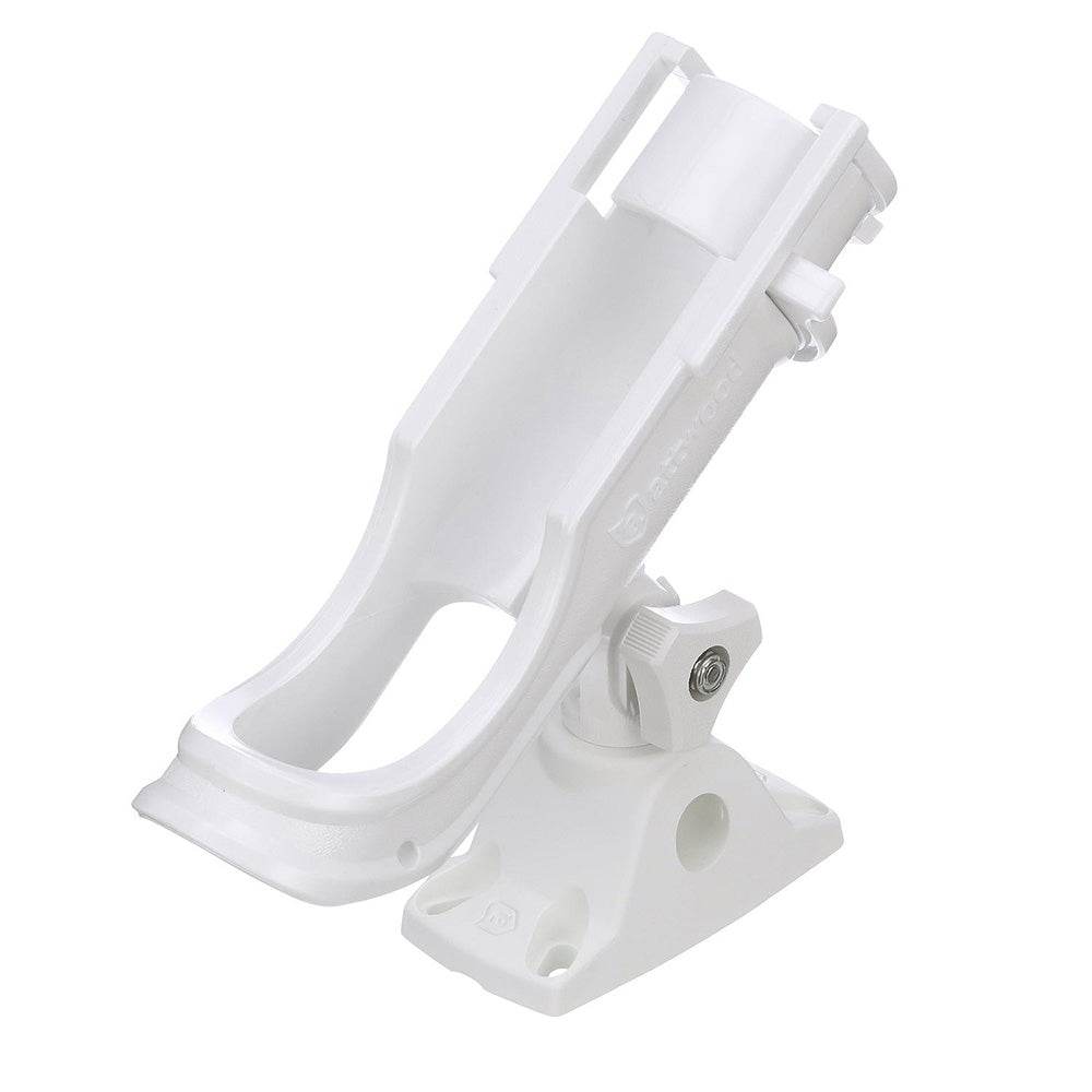 Suncoast Marine and Auto offers Attwood Heavy-Duty Adjustable Rod Holder w/Combo Mount - White [5009W4]