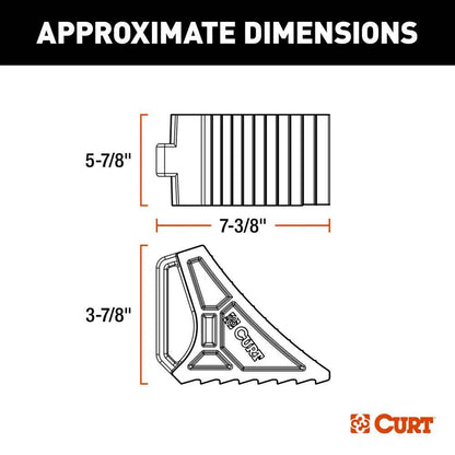 Suncoast Marine and Auto offers CURT HD Rubber Wheel Chock w/Handle Single Trailer Mount [22803]