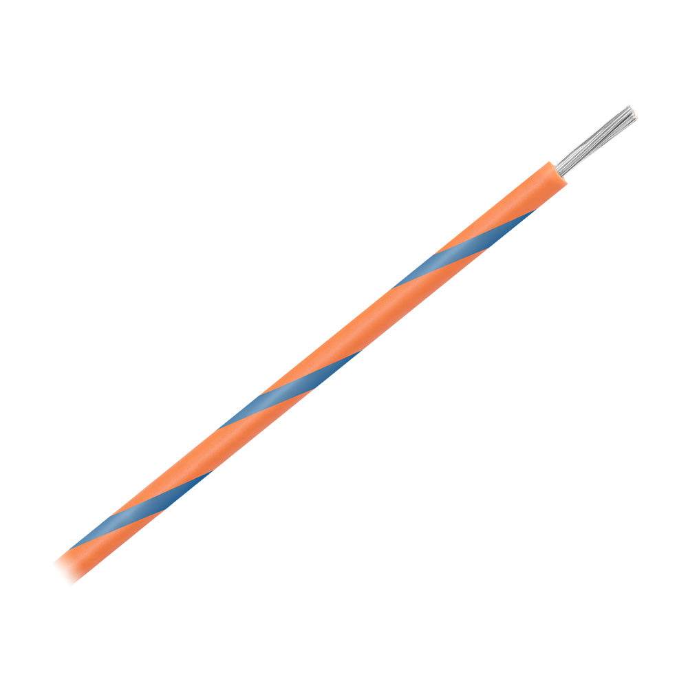 Suncoast Marine and Auto offers Pacer 16 AWG Gauge Striped Marine Wire 500' Spool - Orange w/Blue Stripe [WUL16OR-6-500]