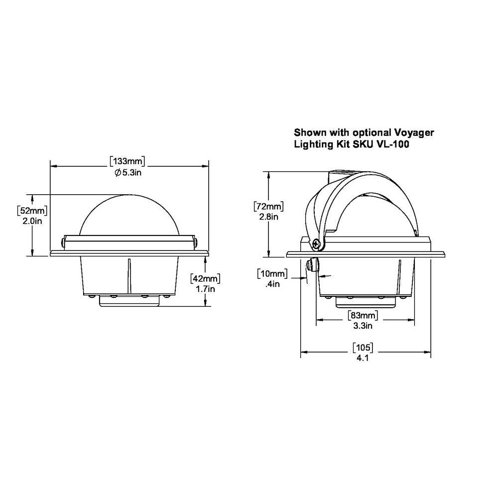 Suncoast Marine and Auto offers Ritchie RU-90 Voyager Compass - Flush Mount - Black [RU-90]