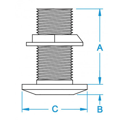 Suncoast Marine and Auto offers GROCO 2-1/2" Bronze Thru-Hull Fitting w/Nut [TH-2500-W]