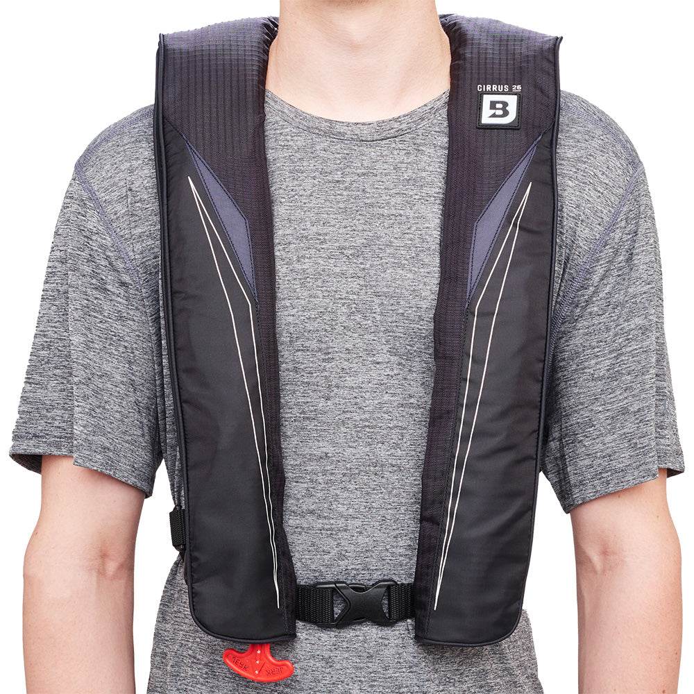 Suncoast Marine and Auto offers Bluestorm Cirrus 26 Auto/Manual Type V Inflatable PFD - Apex Black [SL6F-21-BLK]