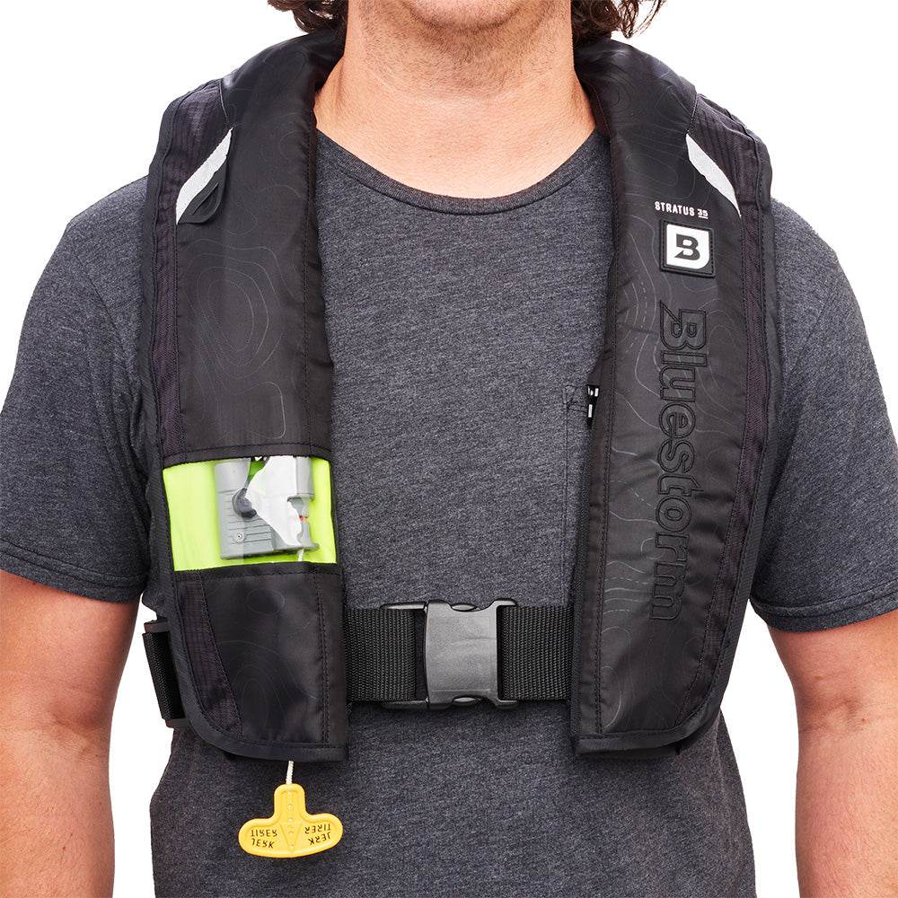 Suncoast Marine and Auto offers Bluestorm Stratus 35 Auto Type II Inflatable PFD - Apex Black [T1H-19-BLK]