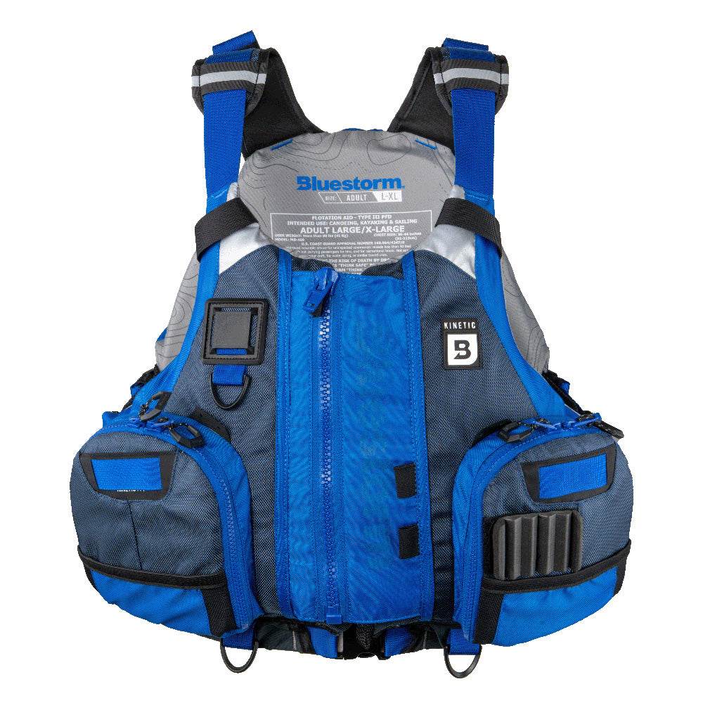 Suncoast Marine and Auto offers Bluestorm Kinetic Kayak Fishing Vest - Deep Blue - S/M [BS-409-BLU-S/M]