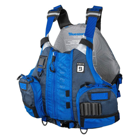 Suncoast Marine and Auto offers Bluestorm Kinetic Kayak Fishing Vest - Deep Blue - S/M [BS-409-BLU-S/M]