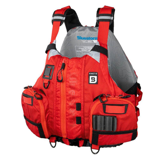 Suncoast Marine and Auto offers Bluestorm Kinetic Kayak Fishing Vest - Nitro Red - S/M [BS-409-RED-S/M]