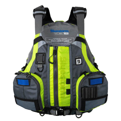 Suncoast Marine and Auto offers Bluestorm Kinetic Kayak Fishing Vest - Hi-Vis - L/XL [BS-409-HVS-L/XL]