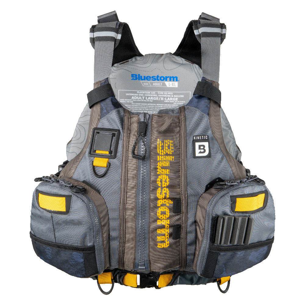 Suncoast Marine and Auto offers Bluestorm Kinetic Kayak Fishing Vest - Legendary Taupe - S/M [BS-409-TPE-S/M]