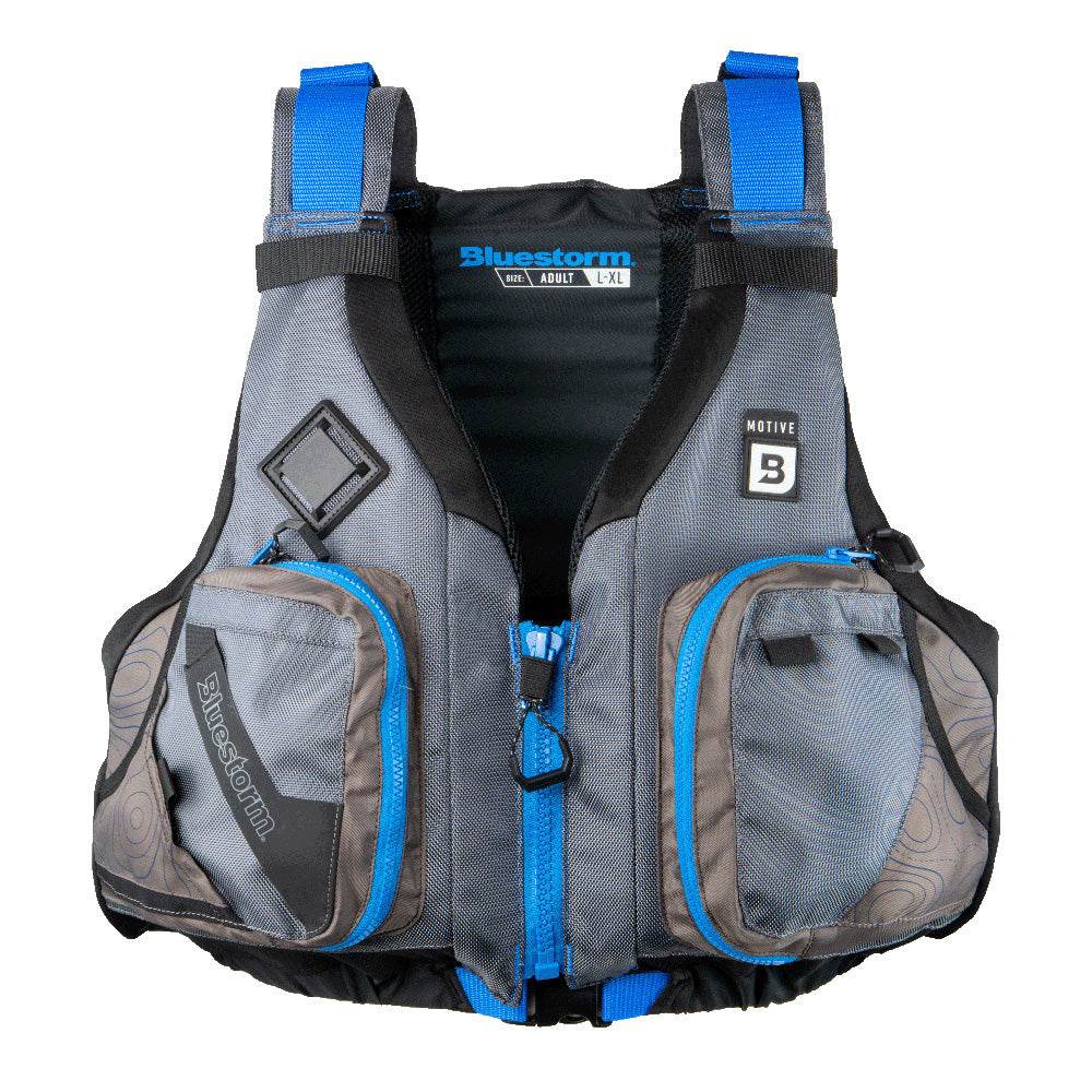 Suncoast Marine and Auto offers Bluestorm Motive Kayak Fishing Vest - Deep Blue - L/XL [BS-248-TPE-L/XL]