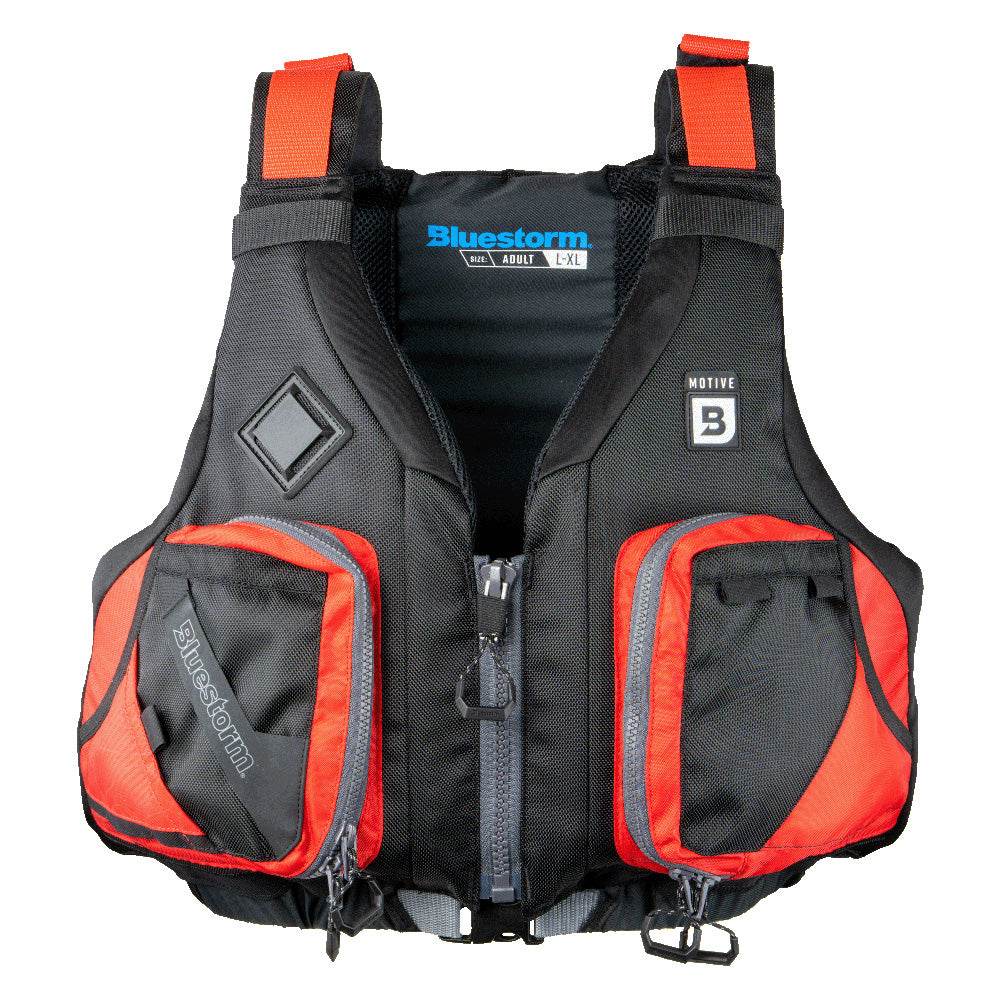 Suncoast Marine and Auto offers Bluestorm Motive Kayak Fishing Vest - Nitro Red - S/M [BS-248-RDD-S/M]