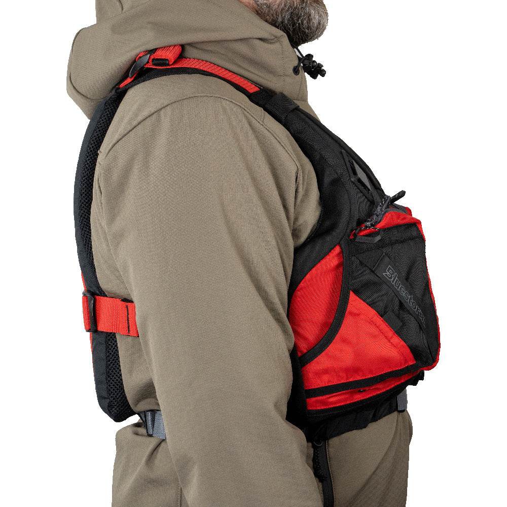 Suncoast Marine and Auto offers Bluestorm Motive Kayak Fishing Vest - Nitro Red - S/M [BS-248-RDD-S/M]