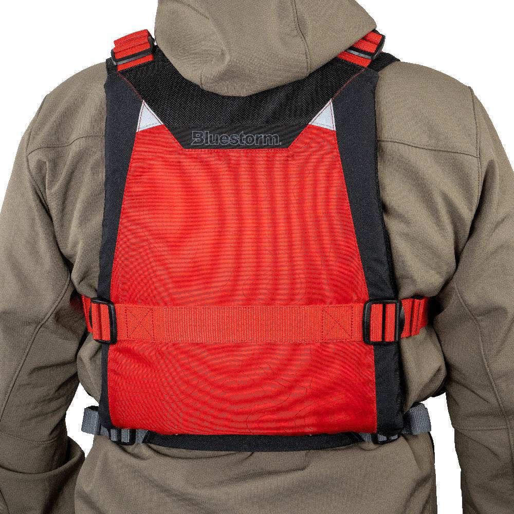 Suncoast Marine and Auto offers Bluestorm Motive Kayak Fishing Vest - Nitro Red - S/M [BS-248-RDD-S/M]