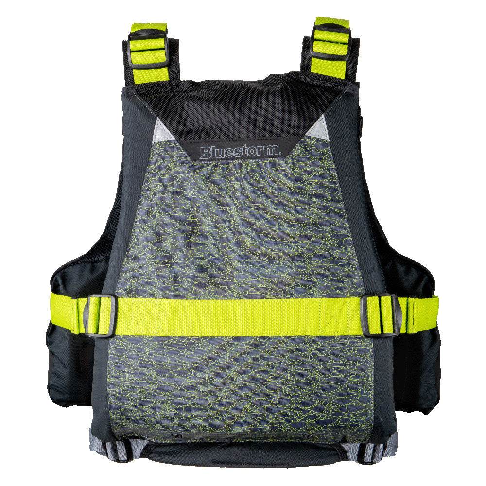 Suncoast Marine and Auto offers Bluestorm Motive Kayak Fishing Vest - Hi-Vis - L/XL [BS-248-HVS-L/XL]