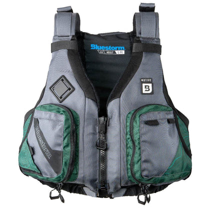 Suncoast Marine and Auto offers Bluestorm Motive Kayak Fishing Vest - Hunter Green - S/M [BS-248-HNT-S/M]