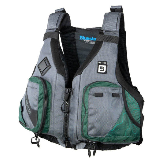 Suncoast Marine and Auto offers Bluestorm Motive Kayak Fishing Vest - Hunter Green - S/M [BS-248-HNT-S/M]