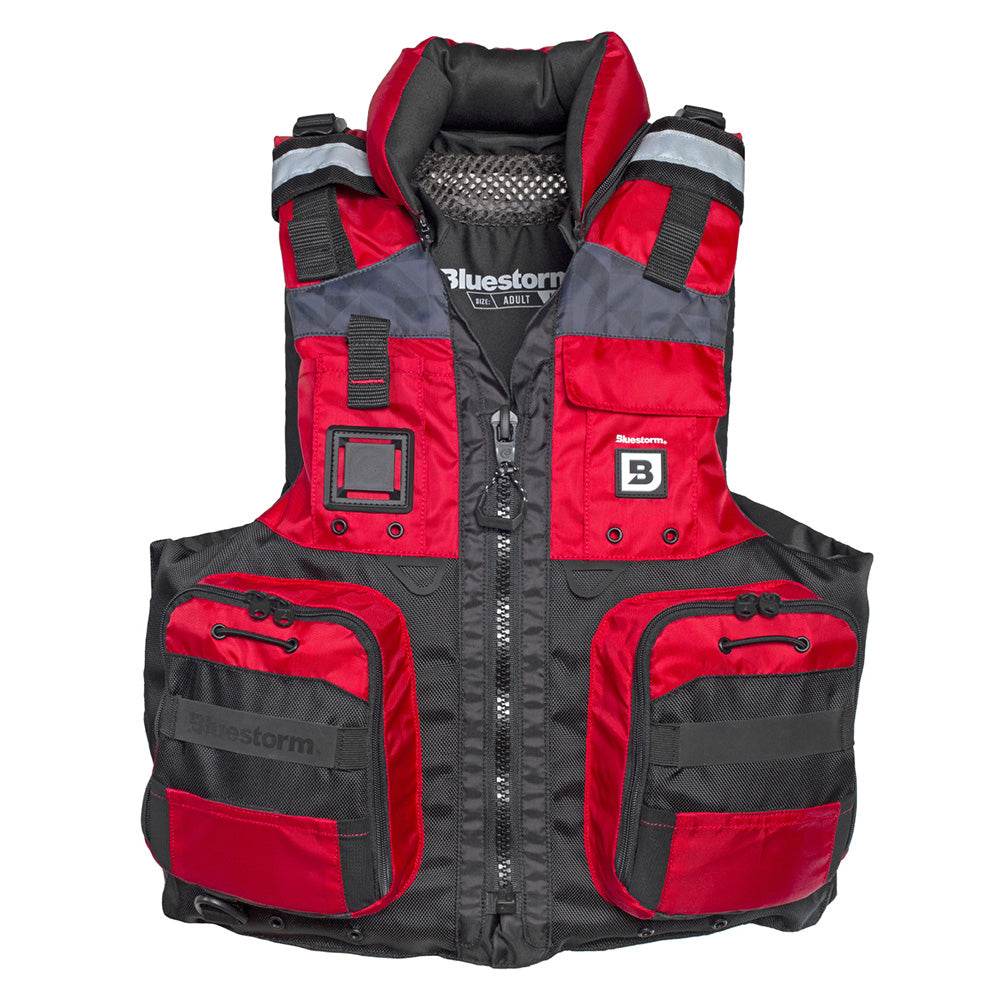 Suncoast Marine and Auto offers Bluestorm Classic Adult Fishing Life Jacket - Nitro Red - S/M [BS-70B-RED-S/M]