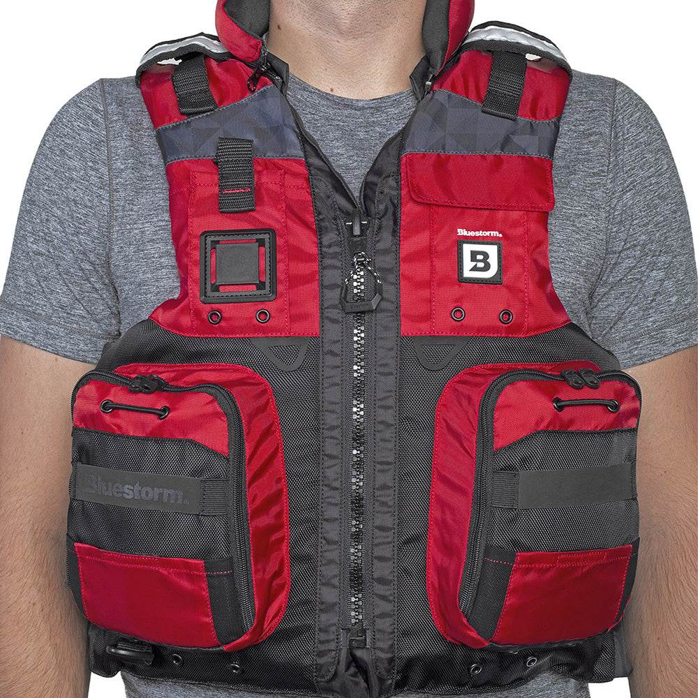 Suncoast Marine and Auto offers Bluestorm Classic Adult Fishing Life Jacket - Nitro Red - S/M [BS-70B-RED-S/M]