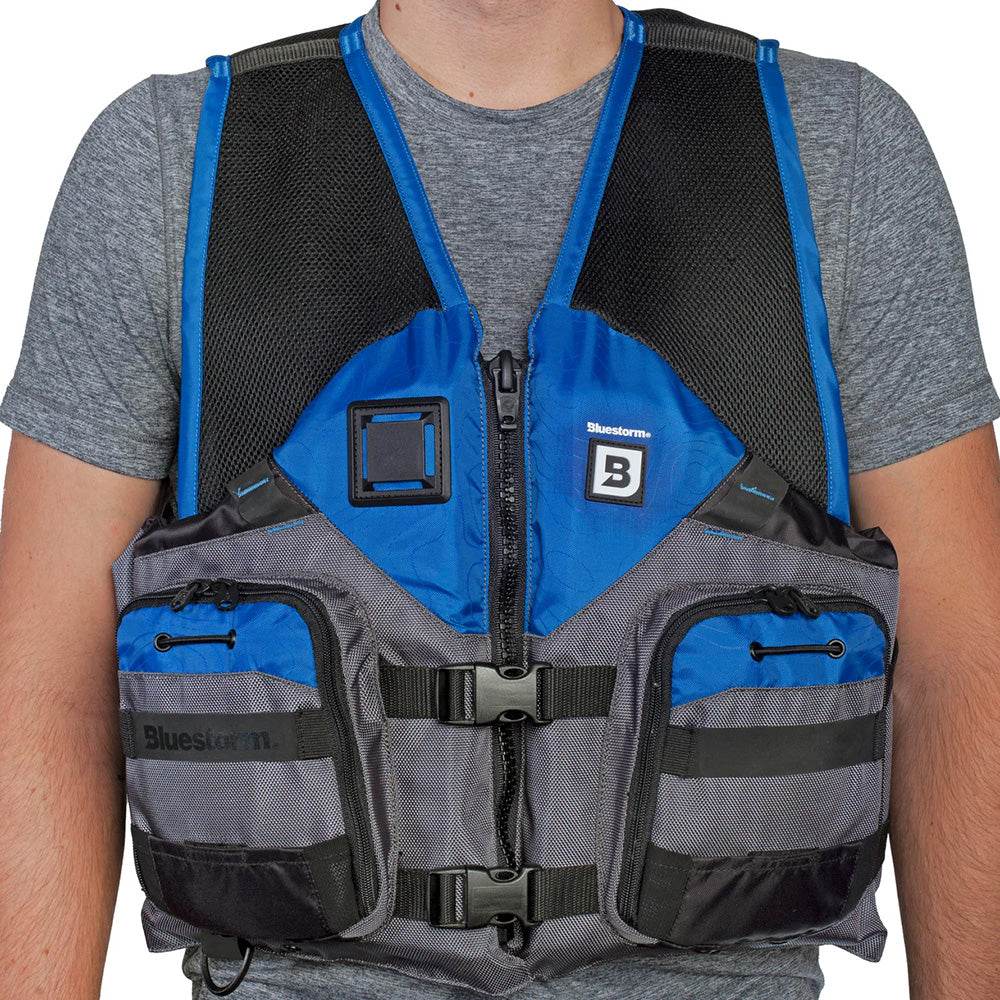 Suncoast Marine and Auto offers Bluestorm Sportsman Adult Mesh Fishing Life Jacket - Deep Blue - S/M [BS-105-BLU-S/M]