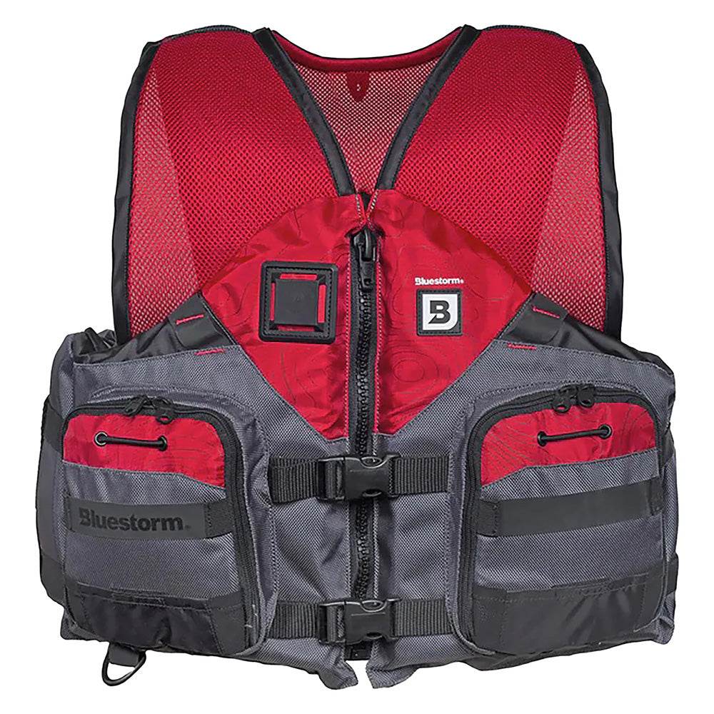 Suncoast Marine and Auto offers Bluestorm Sportsman Adult Mesh Fishing Life Jacket - Nitro Red - S/M [BS-105-FDC-S/M]