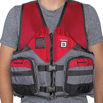 Suncoast Marine and Auto offers Bluestorm Sportsman Adult Mesh Fishing Life Jacket - Nitro Red - S/M [BS-105-FDC-S/M]