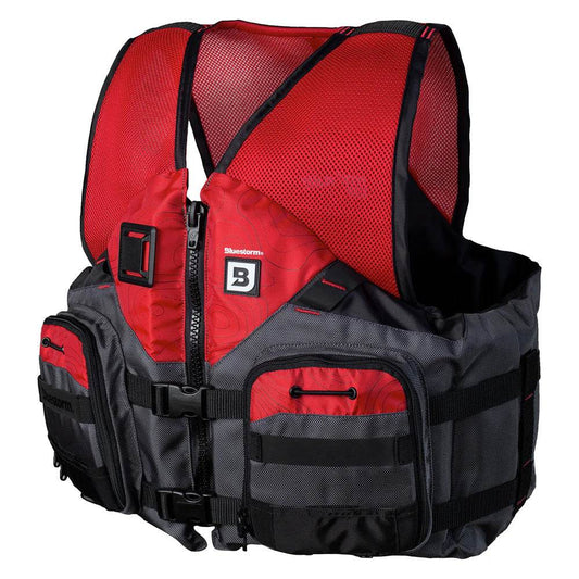 Suncoast Marine and Auto offers Bluestorm Sportsman Adult Mesh Fishing Life Jacket - Nitro Red - S/M [BS-105-FDC-S/M]