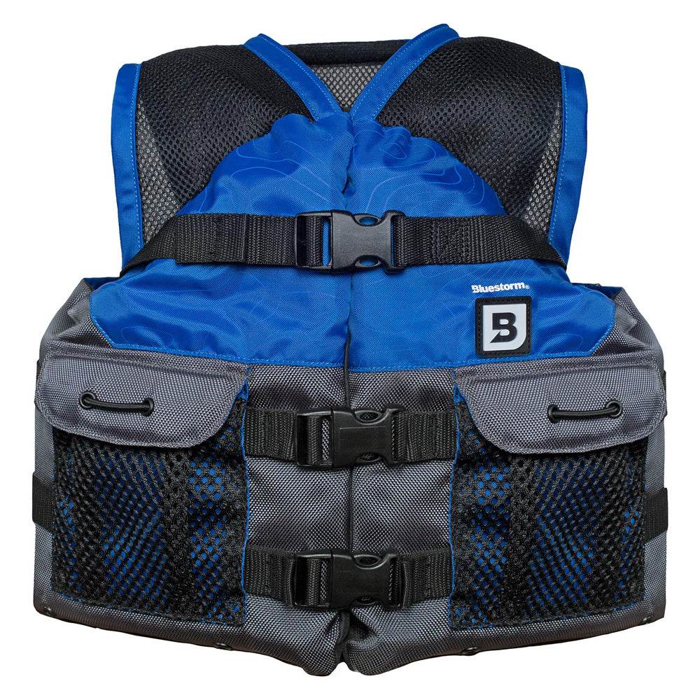 Suncoast Marine and Auto offers Bluestorm Sportsman Youth Mesh Fishing Life Jacket - Deep Blue [BS-105-NAV-Y]