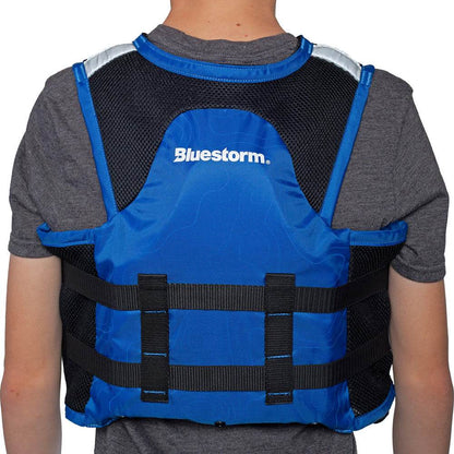 Suncoast Marine and Auto offers Bluestorm Sportsman Youth Mesh Fishing Life Jacket - Deep Blue [BS-105-NAV-Y]