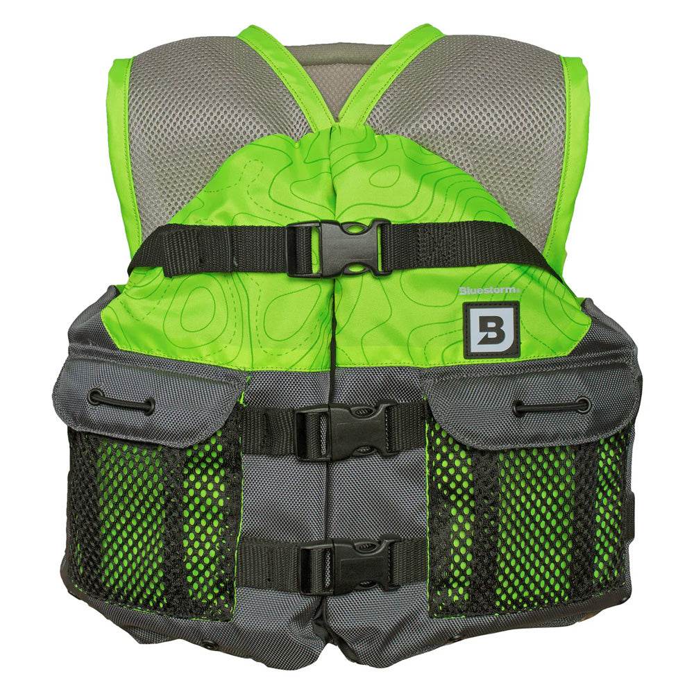 Suncoast Marine and Auto offers Bluestorm Sportsman Youth Mesh Fishing Life Jacket - Hi-Vis [BS-105-HVS-Y]