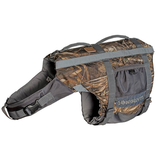 Suncoast Marine and Auto offers Bluestorm Dog Paddler Life Jacket - MAX5 Camo - XS [BS-ADV-MX5-XS]