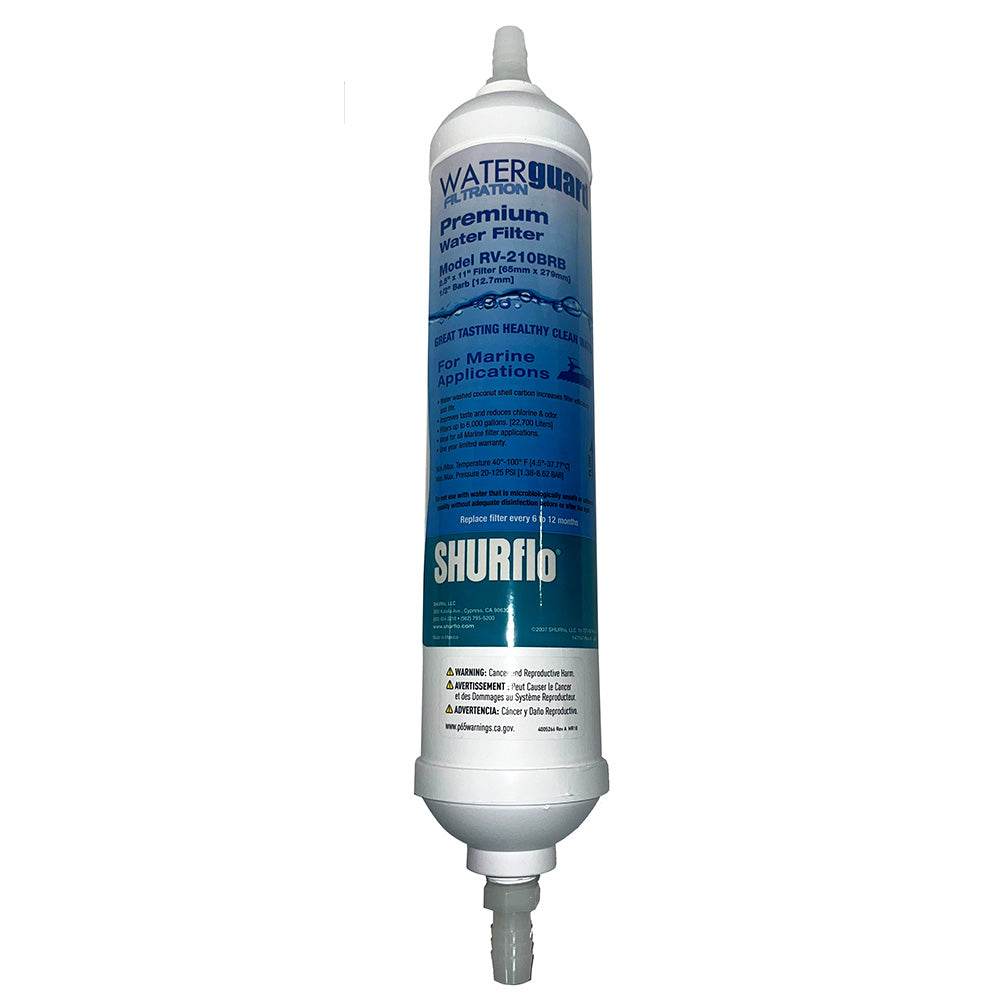 Suncoast Marine and Auto offers Shurflo by Pentair 11 City Water Entry In-Line Filter w/1/4 Barb Fittings [RV-210BRB-A]