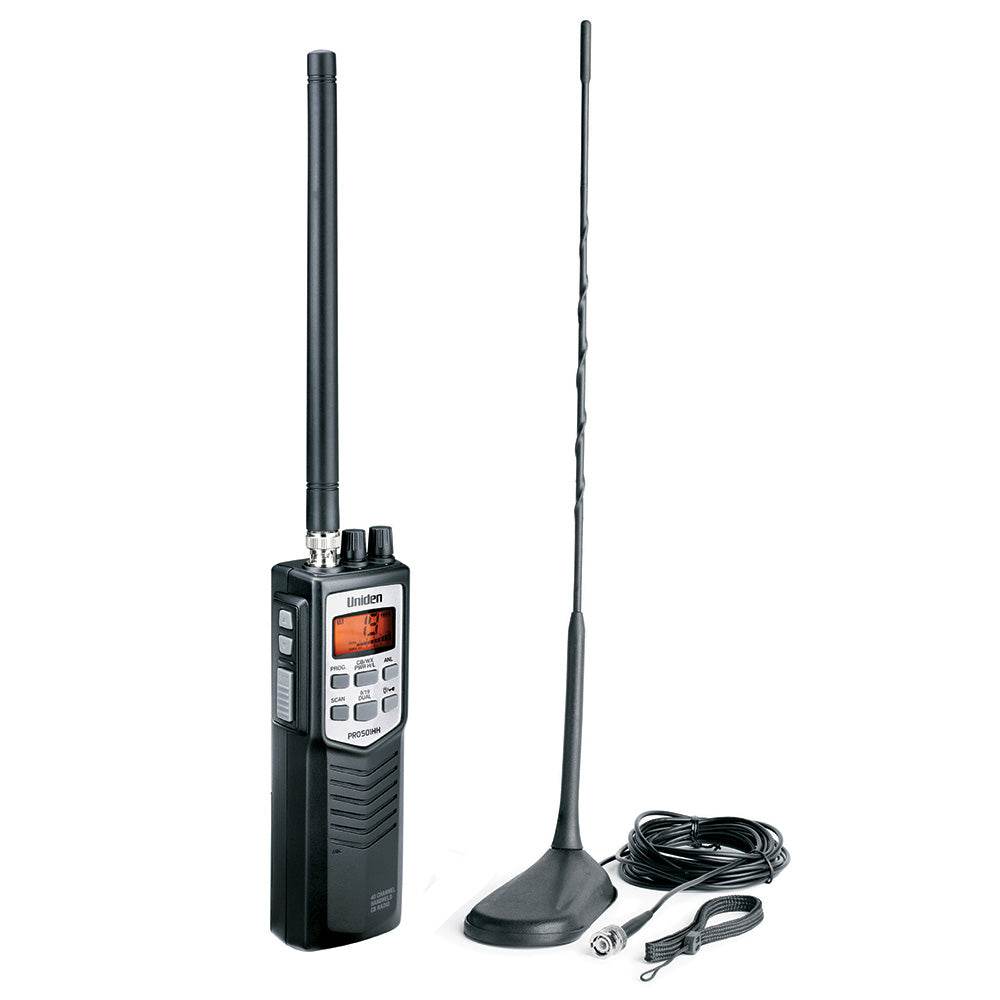 Suncoast Marine and Auto offers Uniden PRO501TK Handheld CB Radio w/High Gain Magnetic Mount Antenna [PRO501TK]