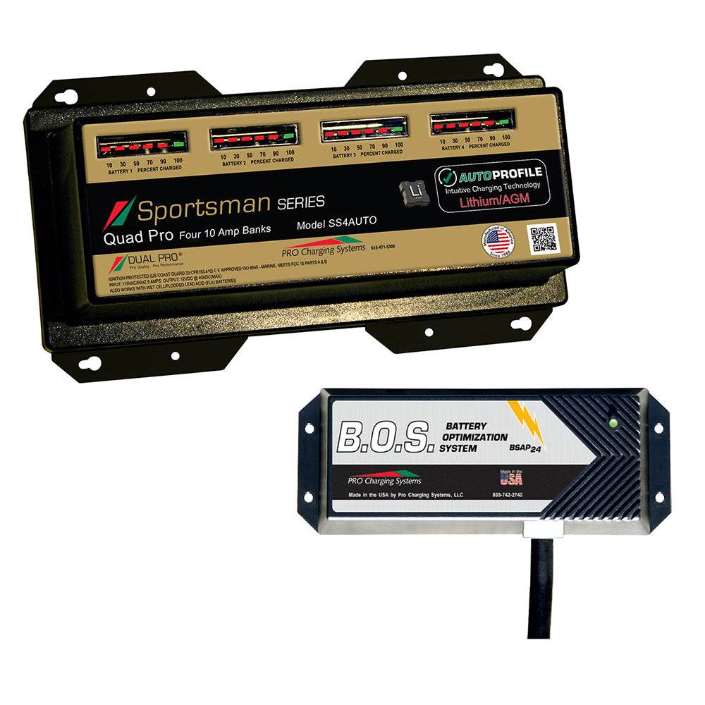 Suncoast Marine and Auto offers Dual Pro SS4 Auto 4 Bank Battery Charger w/2 Bank B.O.S. [SS4AUTO/BOS12V2]