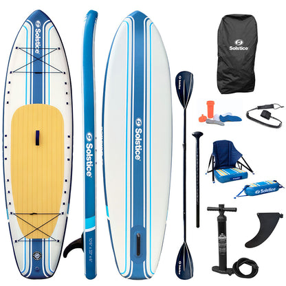 Suncoast Marine and Auto offers Soltice Watersports 10'6" Rambler Inflatable Stand-Up Paddleboard/Kayak 2-In-1 Kit w/Seat Convertible Paddle - Blue [36200]