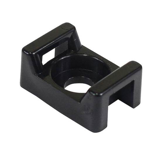 Pacer Screw Down Cable Tie Mount - #8 Screw Mount Method - Black - 100 Pack (CTM2S8BK-100) - Suncoast Marine and Auto Supply 