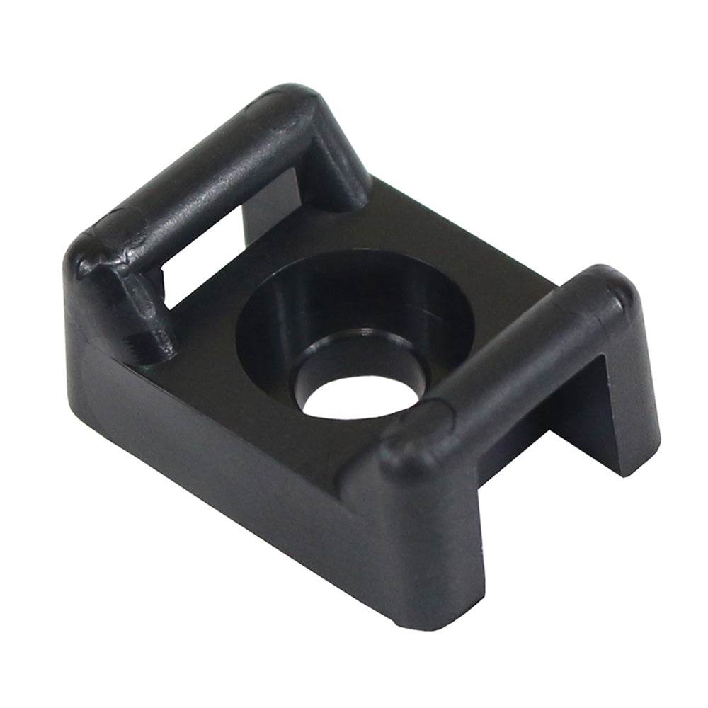 Pacer Screw Down Cable Tie Mount - #10 Screw Mount Method - Black - 100 Pack (CTM3S10BK-100) - Suncoast Marine and Auto Supply 