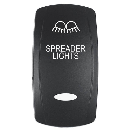 Suncoast Marine and Auto offers Pacer Actuator - 'SPREADER LIGHTS' f/V Series Contura Switches - Black - Laser Etched (Top/Bottom Light) [EV2LE-SPDR]